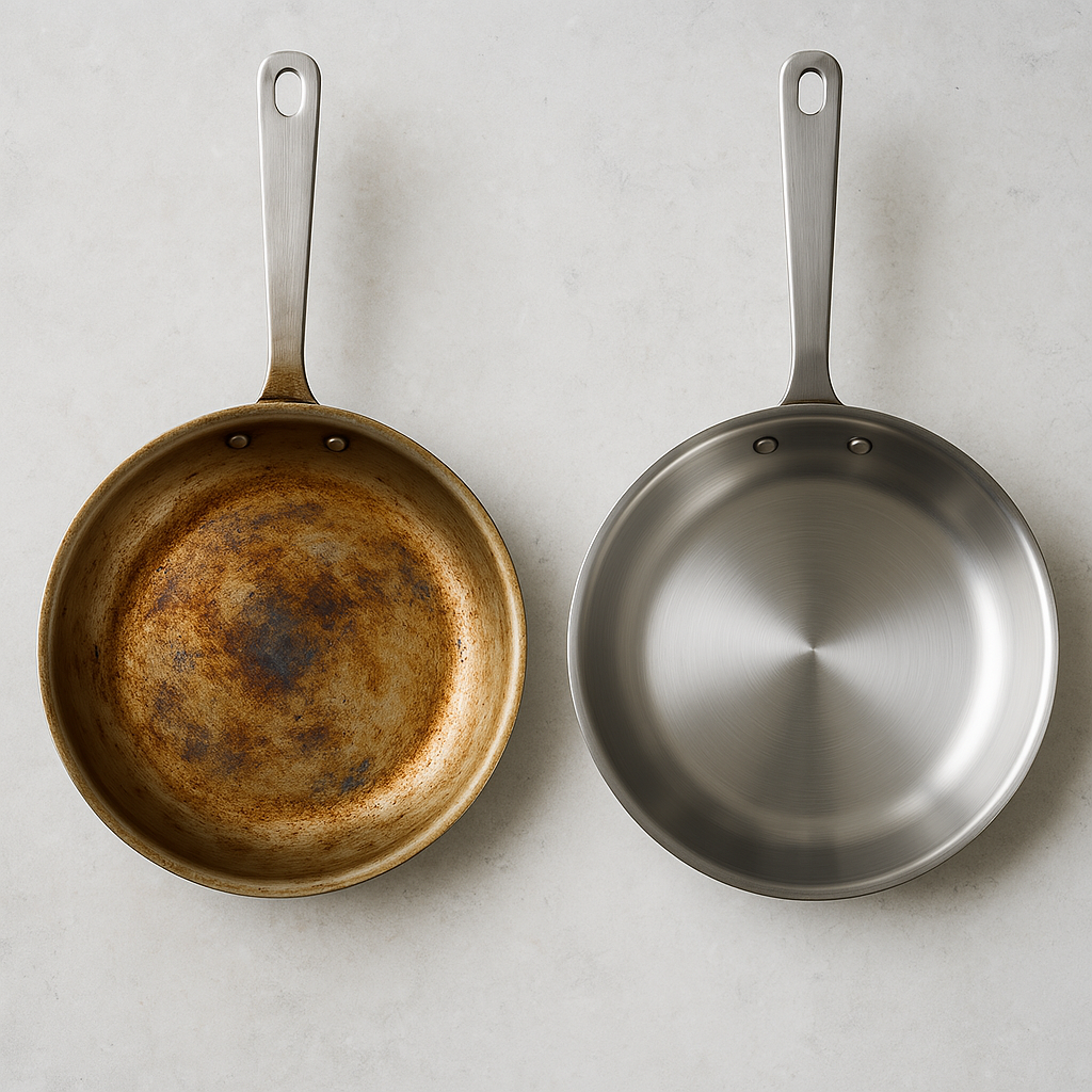 How to Clean Discolored Stainless Steel Pans
