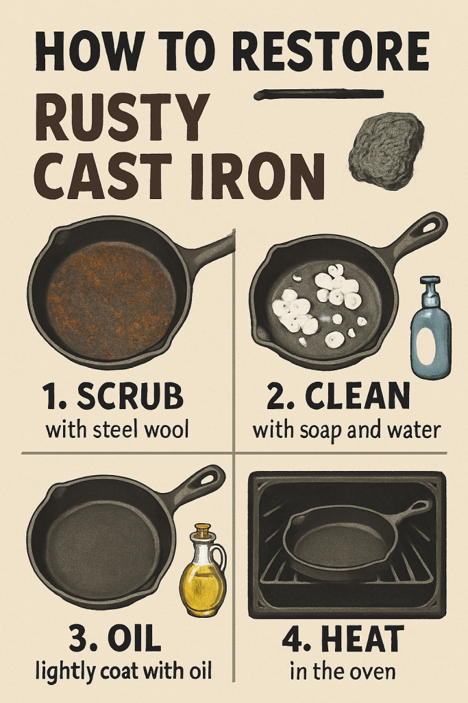 How to Restore Rusty Cast Iron